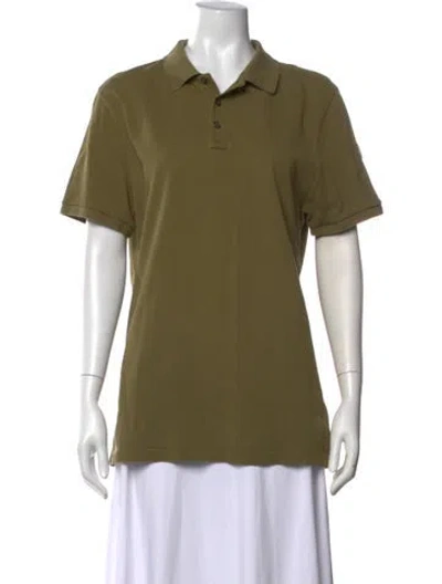 Pre-owned Moncler Short Sleeve Polo In Green