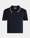 Moncler Short-sleeve Polo Shirt In Black