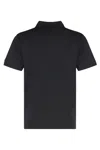 Moncler Logo Short-sleeved Polo T-shirt In Black
