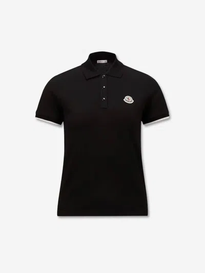 Moncler Short-sleeve Polo Shirt In Black