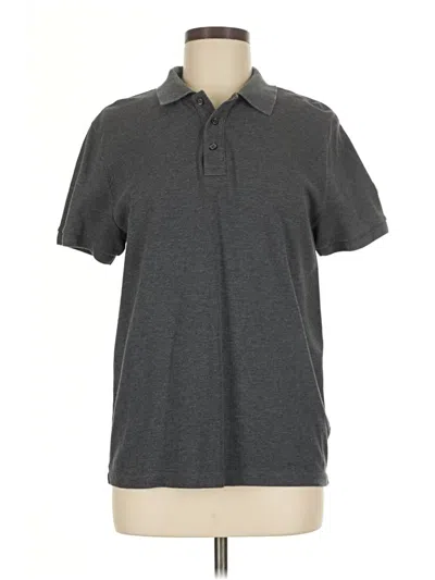 Pre-owned Moncler Short Sleeve Polo Shirt In Gray