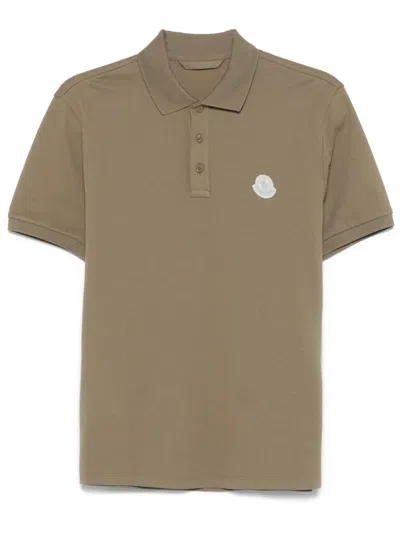 Moncler Short-sleeve Polo Shirt In Green