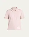 Moncler Short-sleeve Polo Shirt In Light Pink