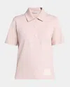 Moncler Short-sleeve Polo Shirt In Light Pink