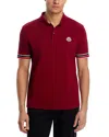 Moncler Logo-patch Cotton Polo Shirt In Medium Red