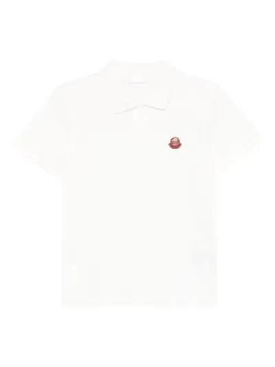 Moncler Short-sleeve Polo Shirt In White