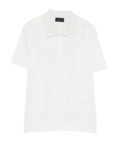 Moncler Short Sleeve Polo Shirt In White