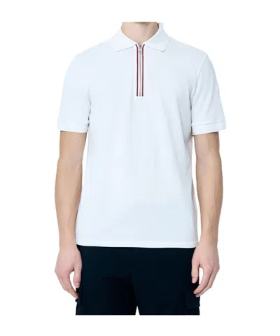 Moncler Short-sleeve Polo Shirt In White