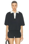 Moncler Cotton Polo Shirt In Black