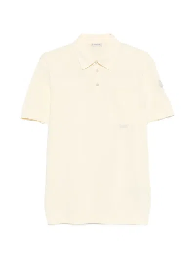 Moncler Short-sleeve Polo Top In Neutral