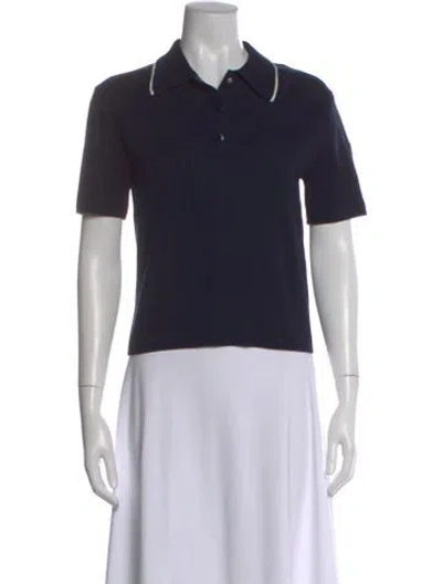 Pre-owned Moncler Short Sleeve Polo W/ Tags In Black