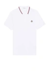 Moncler Logo-patch Polo Shirt In White