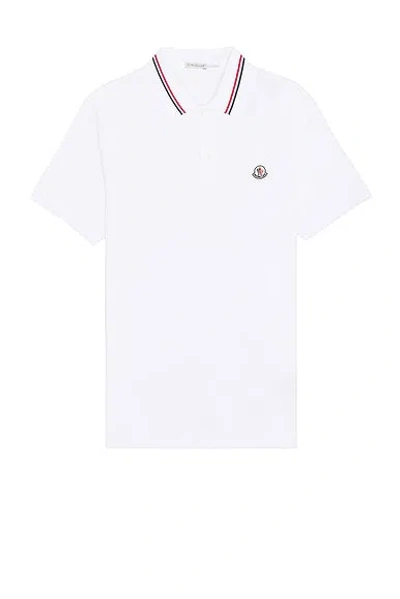 Moncler Logo-patch Polo Shirt In White