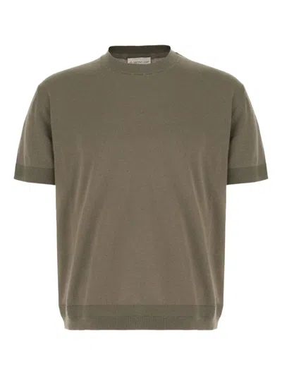 MONCLER SHORT-SLEEVE RIBBED SWEATER