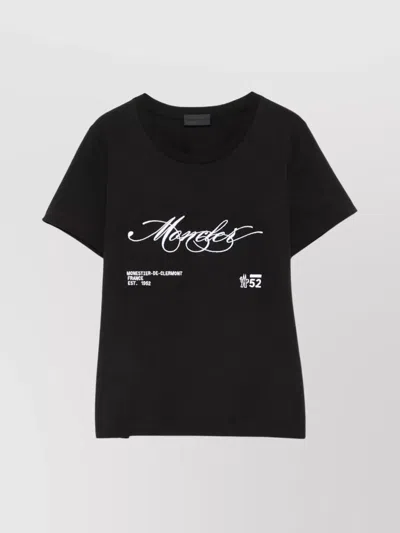 MONCLER SHORT SLEEVE ROUND NECK GRAPHIC PRINT