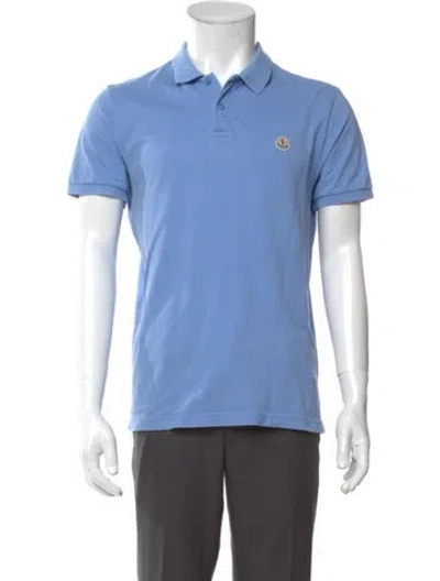 Pre-owned Moncler Short Sleeve Shirt In Blue