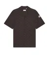 Moncler Short Sleeve Shirt In Brown