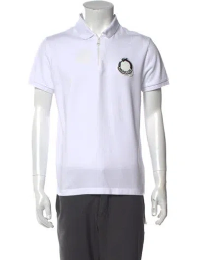 Pre-owned Moncler Short Sleeve Shirt In White