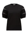 Moncler T-shirt In Cotone Nero Donna In Black