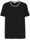 Moncler Short-sleeved Cotton T-shirt In Blue