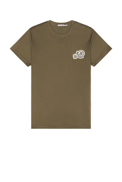Moncler Short Sleeve T-shirt In Brown
