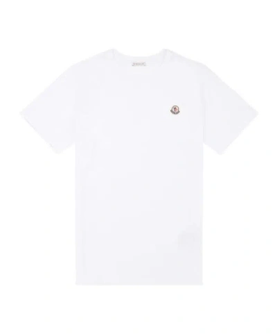 Moncler Men Cotton Pack Of Three Logo Patch T-shirts In White