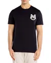 Moncler Cotton T-shirt Featuring Embroidered Patch In Black