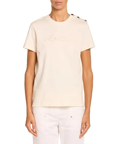 Moncler Short Sleeve Tee In Pink