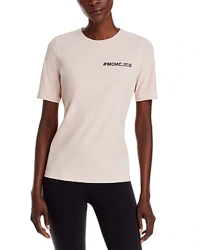 Moncler Logo-embroidered Cotton T-shirt In White