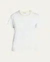 Moncler Crystal-embellished Cotton T-shirt In Natural
