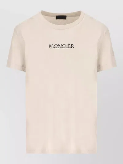 Moncler Short Sleeve T-shirt In Neutral