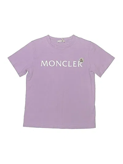 Pre-owned Moncler Kids' Short Sleeve T-shirt In Purple