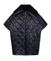 Moncler Quilted Cape In Black