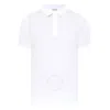 Moncler Short-sleeved Cotton Polo Shirt In White