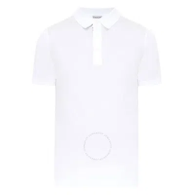 Moncler Short-sleeved Cotton Polo Shirt In White
