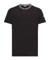 Moncler Short-sleeved Cotton T-shirt In Black