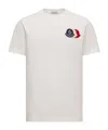 Moncler Cotton T-shirt With Ribbed Crew Neck And Signature Logo Patches In White