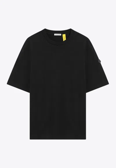 Moncler Short-sleeved Crewneck T-shirt In Black