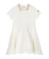 Moncler Short-sleeved Logo Embroidered Dress In White