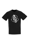 Moncler Printed Short-sleeved T-shirt In Black