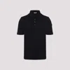 Moncler Blue Polo Shirt With Classic Collar