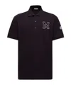 Moncler Polo En Piqué De Coton À Monogramme