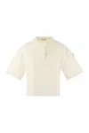 Moncler Women's Basic Polo Shirt With Poplin Inserts