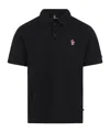 Moncler Logo Short-sleeved Polo T-shirt In Black