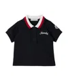 Moncler Short-sleeved Polo Shirt In Blue