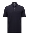 Moncler Short-sleeved Polo Shirt In Blue