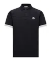 Moncler Black Polo In Blue