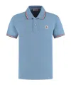 Moncler Short-sleeved Polo Shirt In Blue