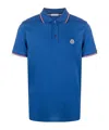 Moncler Twin Tip Polo Shirt In Blue