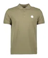 Moncler Short-sleeved Polo Shirt In Gray